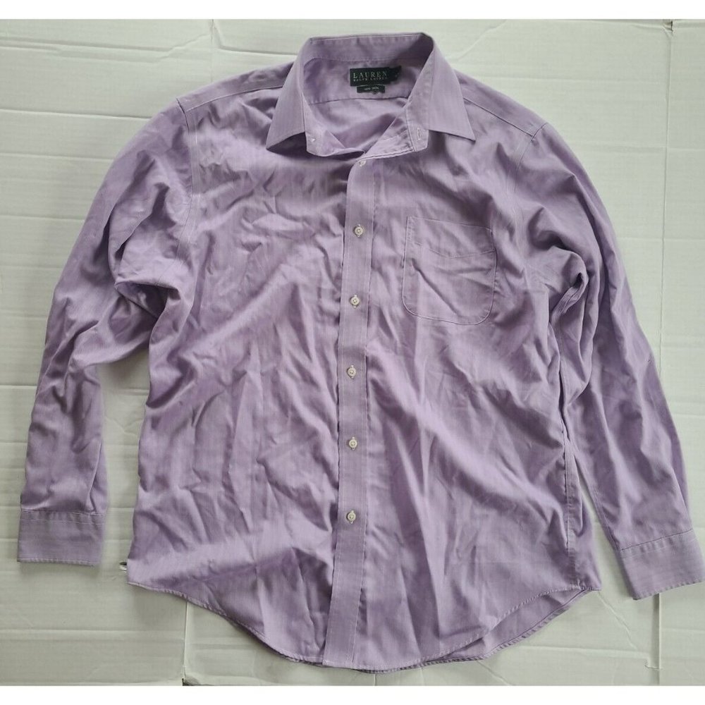 Lauren Ralph Lauren Men's Purple Dress Shirt button down 16 1/2, 34/35
